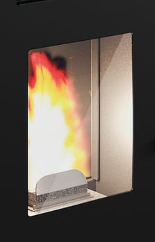 Stufa a pellet ventilata Rosita 9.5 kW nero goffrato