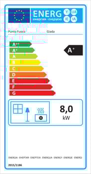 Stufa a pellet ventilata Giada 8 kW bianco