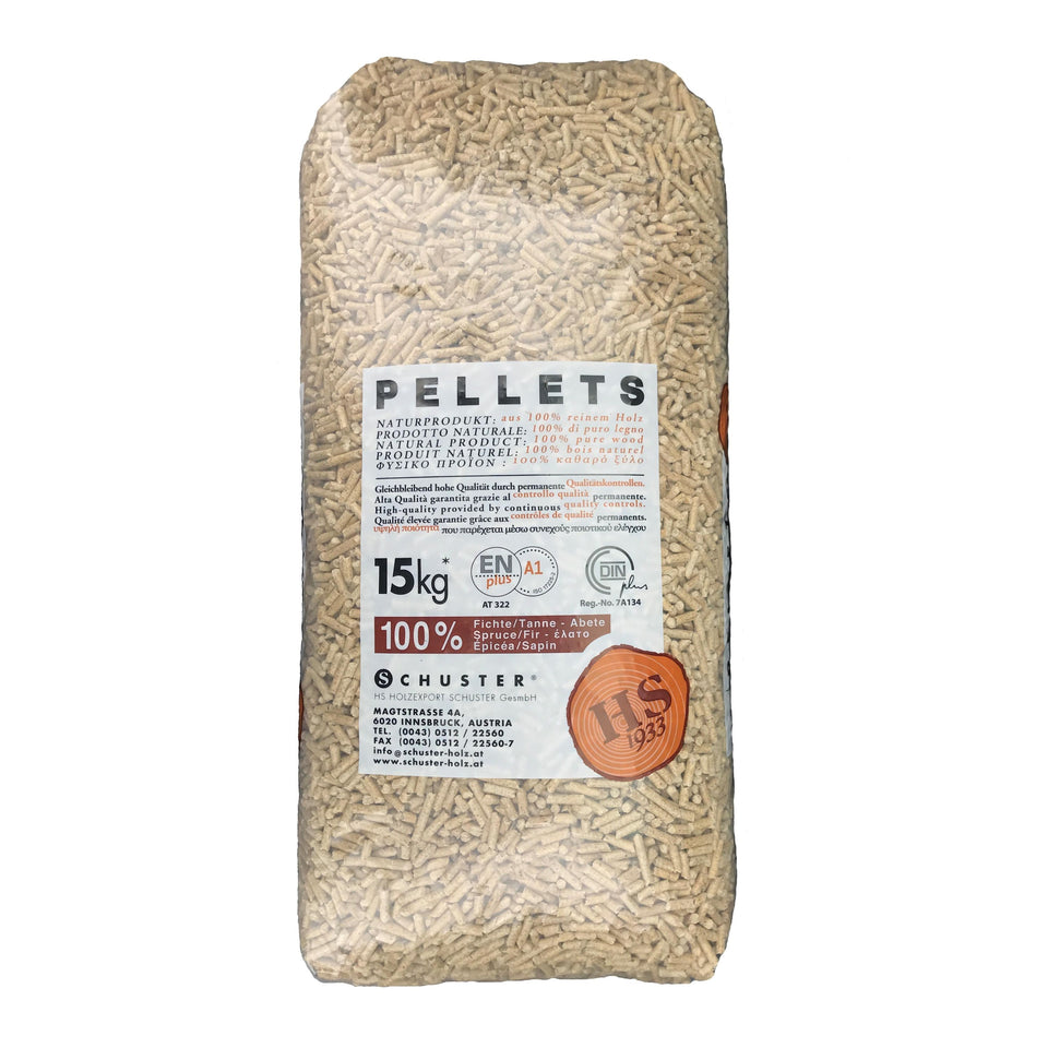 Pellets Schuster ENplus A1 in abete -  66 sacchi da 15 kg