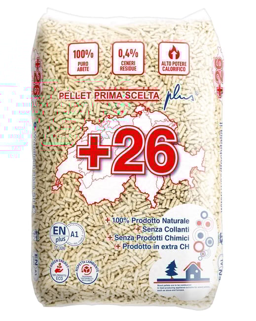 Pellets Swiss+26 ENplus A1 in abete -  66 sacchi da 15 kg
