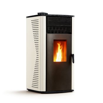 Stufa a pellet ad aria Anita da 12 kW Sannover bianco