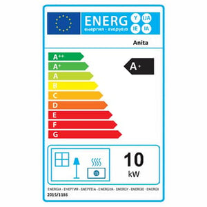 Stufa a pellet ad aria Anita da 10 kW Sannover bordeaux