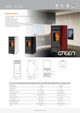 Stufa a pellet biofireG80-7,7 kW - braciere ghisa - uscita fumi superiore dx, laterale dx o posteriore dx