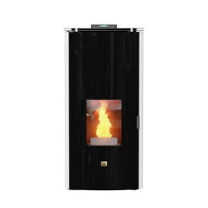 Stufa pellet idro AMG Idro 17 double door 17.14 kW bianco