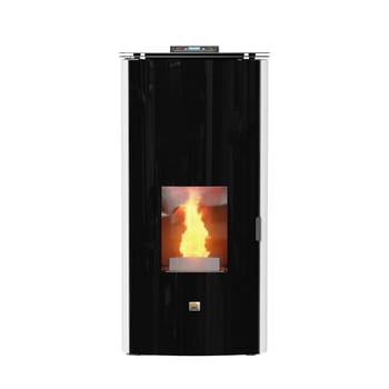 Stufa pellet idro AMG Idro 17 double door 17.14 kW bianco