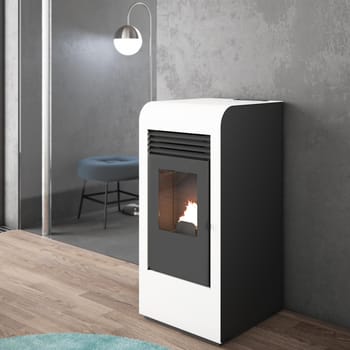 Stufa a pellet ventilata Giada 8 kW bianco