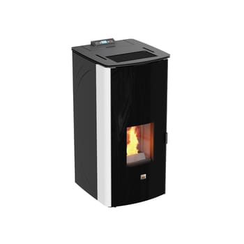 Stufa pellet idro AMG Idro 17 double door 17.14 kW bianco