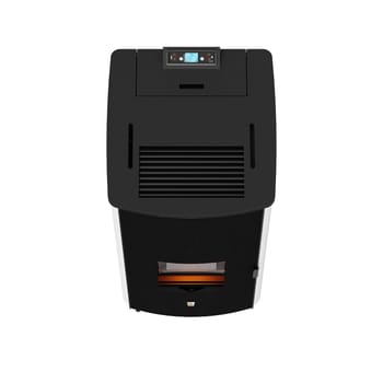 Stufa pellet idro AMG Idro 17 double door 17.14 kW bianco