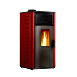 Stufa a pellet ad aria Anita da 15 kW Sannover bordeaux