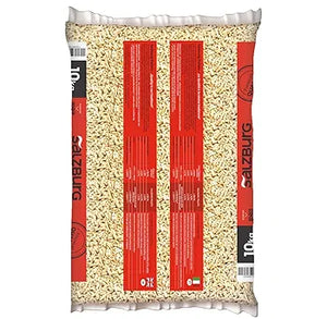 Pellet SALZBURG da 10 KG – Originale 100% Abete Austriaco, certificato ENplus A1 e DINplus - Alto potere calorifico (77 sacchi da 10 kg)