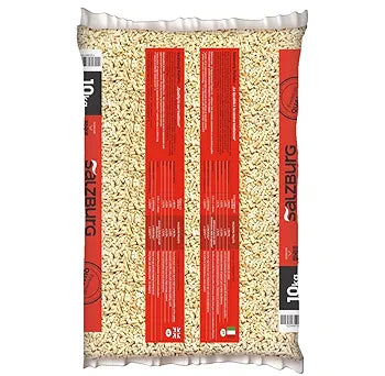 Pellet SALZBURG da 10 KG – Originale 100% Abete Austriaco, certificato ENplus A1 e DINplus - Alto potere calorifico (77 sacchi da 10 kg)